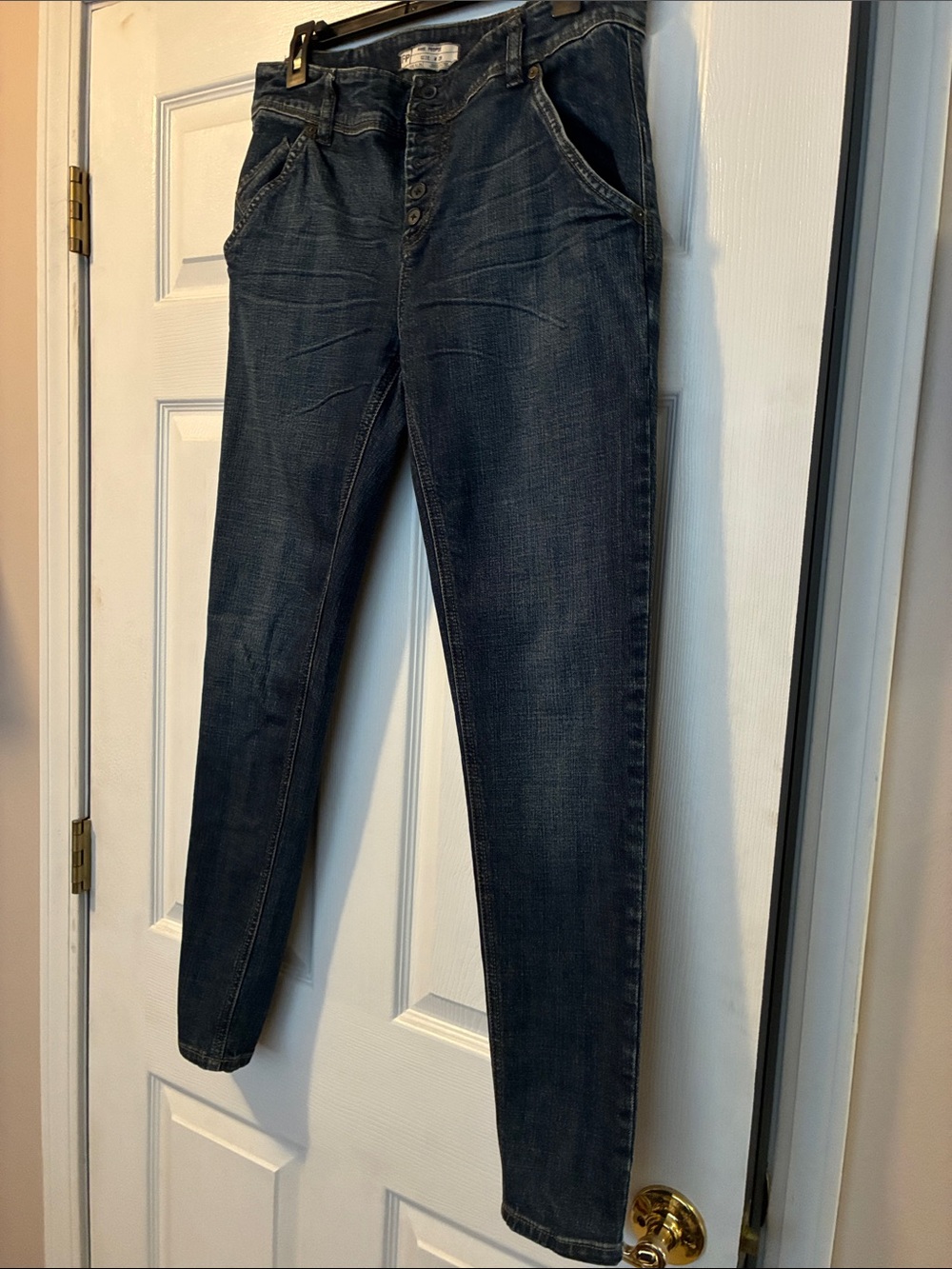 Women's Dark Blue Slim Jeans - Unbranded